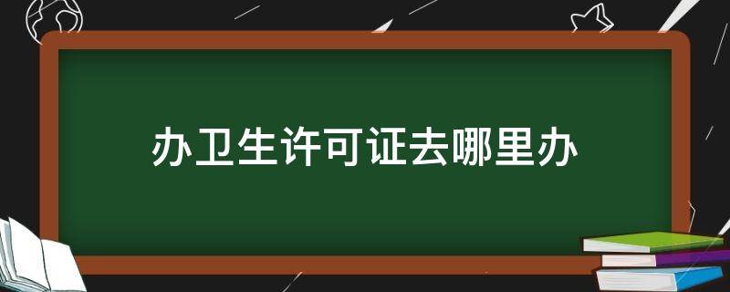 办卫生许可证去哪里办（办卫生许可证去哪里办理）