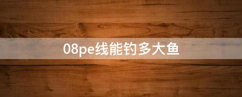 0.8pe线能钓多大鱼（ygk0.8pe线能钓多大鱼）