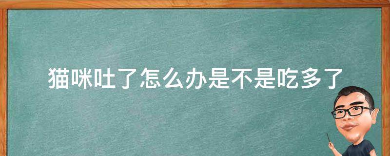 猫咪吐了怎么办是不是吃多了 猫咪吃多了吐了没事吧