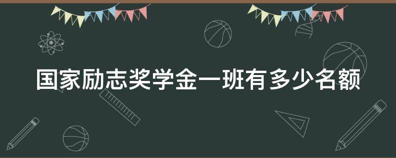 国家励志奖学金一班有多少名额 国家励志奖学金一班有几个名额