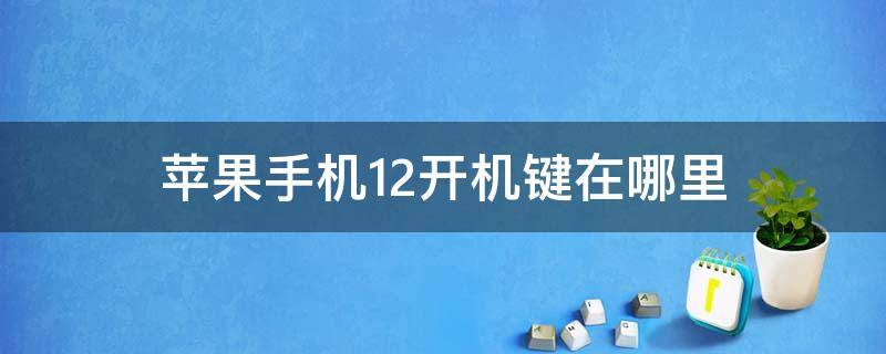 苹果手机12开机键在哪里 苹果12手机开机按哪个键