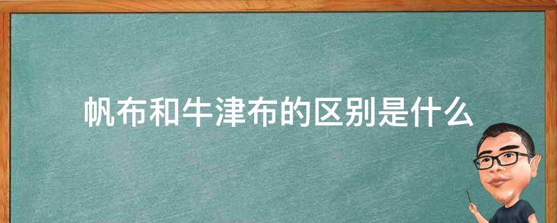 帆布和牛津布的区别是什么 帆布和牛津布一样吗