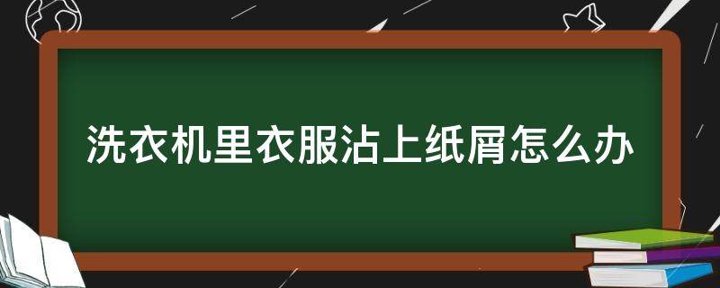 洗衣机里衣服沾上纸屑怎么办（洗的衣服沾了纸屑怎么办）