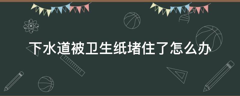 下水道被卫生纸堵住了怎么办（厕所下水道被纸堵住了怎么办）