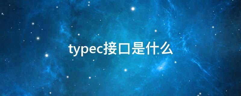 typec接口是什么 typec接口是什么样子