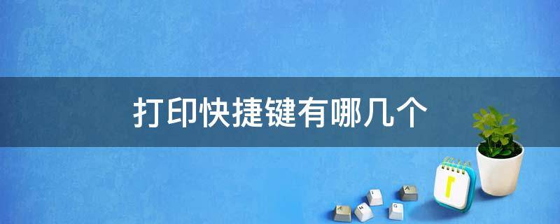 打印快捷键有哪几个 打印机打印快捷键是哪个