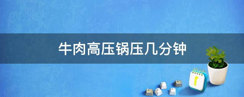 牛肉高压锅压几分钟 红烧牛肉高压锅压几分钟