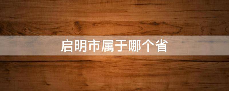 启明市属于哪个省（启明市属于哪里）