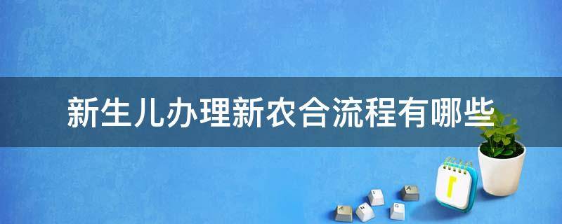 新生儿办理新农合流程有哪些（新生儿办理新农合需要什么材料）