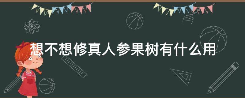 想不想修真人参果树有什么用 想不想修真 人参