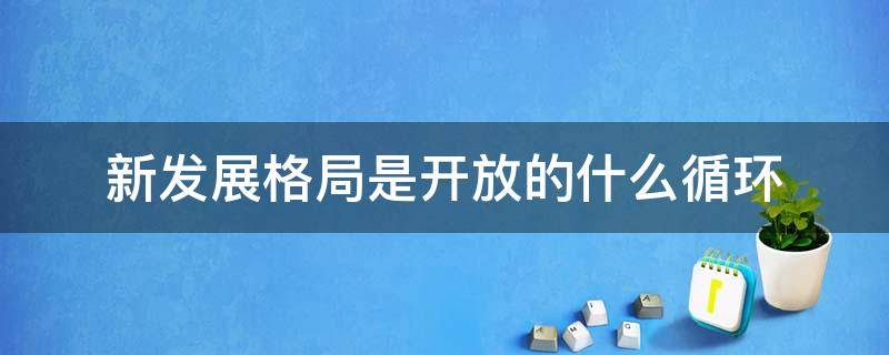 新发展格局是开放的什么循环（新发展格局 循环）