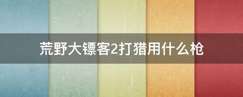 荒野大镖客2打猎用什么枪 荒野大镖客2捕猎用什么枪