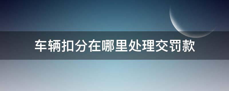 车辆扣分在哪里处理交罚款 汽车扣分交罚款是去哪里交罚款