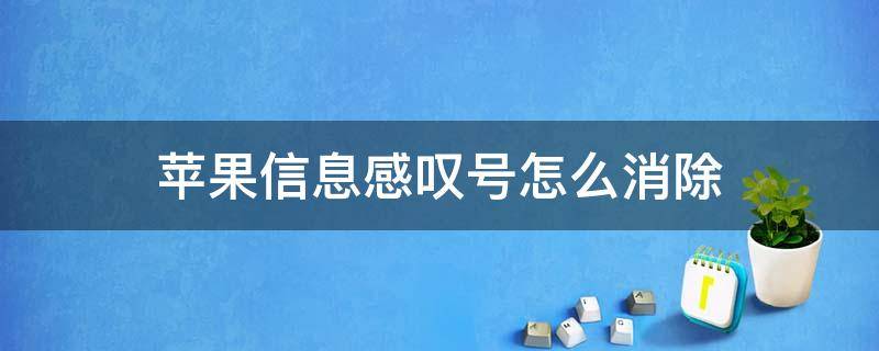 苹果信息感叹号怎么消除 苹果信息感叹号怎么消除15.1