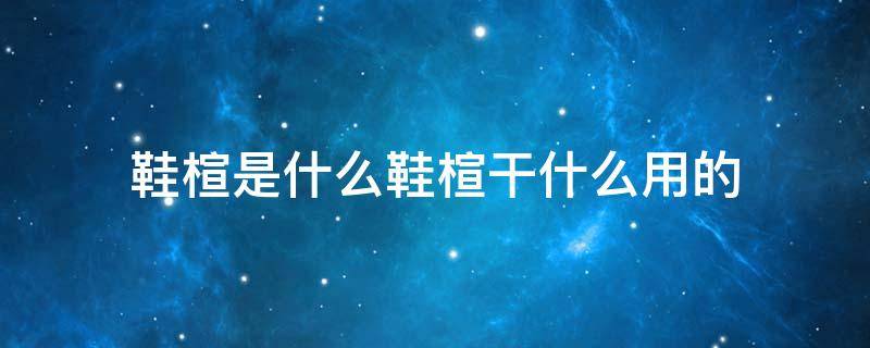 鞋楦是什么鞋楦干什么用的 鞋襻是什么