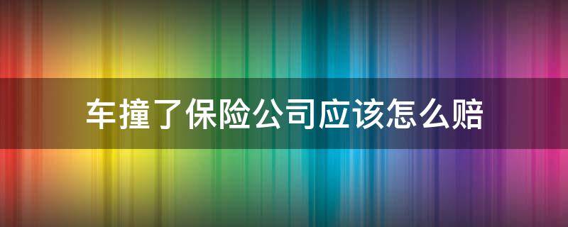 车撞了保险公司应该怎么赔 如果撞车了保险公司怎么赔