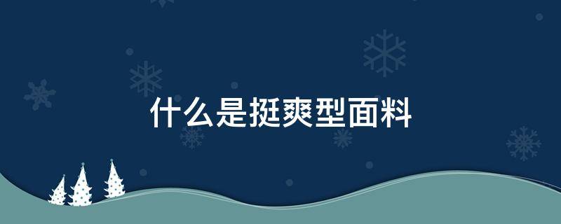 什么是挺爽型面料 挺爽型面料有哪些