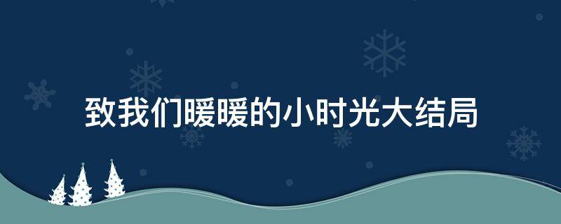 致我们暖暖的小时光大结局（致我们暖暖的小时光大结局番外）