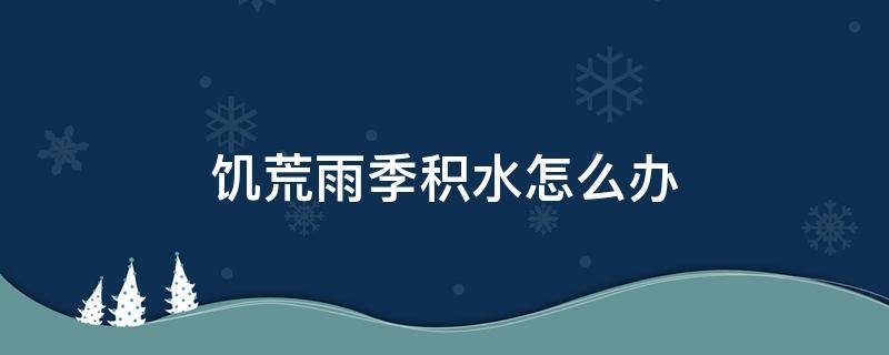 饥荒雨季积水怎么办（饥荒雨季家里出现积水了怎么办）