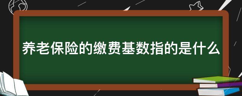 养老保险的缴费基数指的是什么（养老保险缴费基数指的是什么,是工资吗）