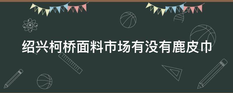 绍兴柯桥面料市场有没有鹿皮巾 柯桥哪个市场卖皮革面料比较多