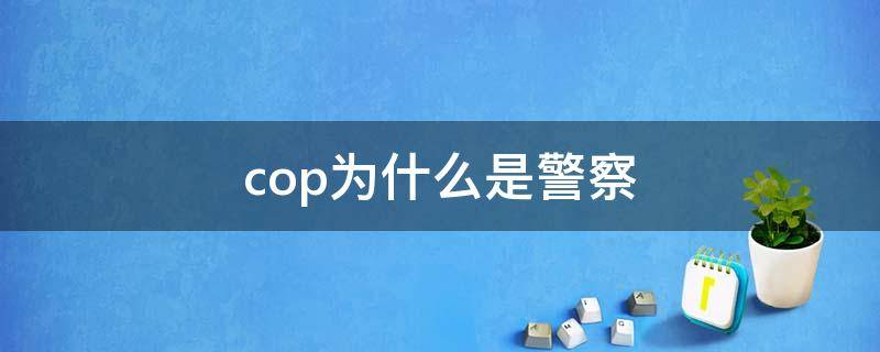 cop为什么是警察（cop为什么是警察的意思）