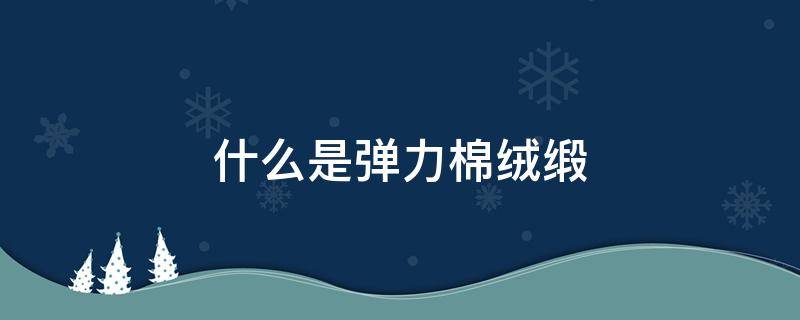 什么是弹力棉绒缎 弹力绸缎面料