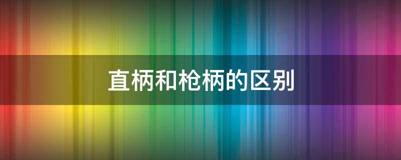 直柄和枪柄的区别 击剑直柄和枪柄的区别