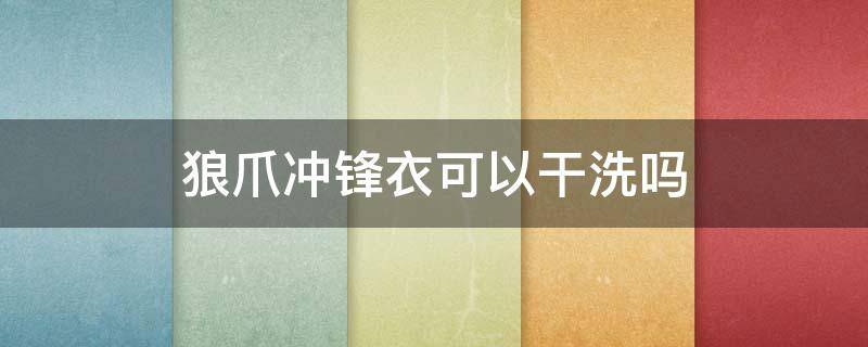 狼爪冲锋衣可以干洗吗 狼爪冲锋衣用什么清洗