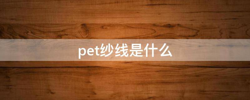 pet纱线是什么 pet网纱是什么