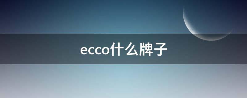 ecco什么牌子（ecco什么牌子是哪个国家的男款皮鞋）