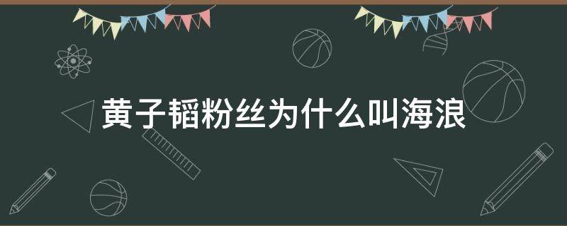 黄子韬粉丝为什么叫海浪 黄子韬粉丝名海浪什么时候取的