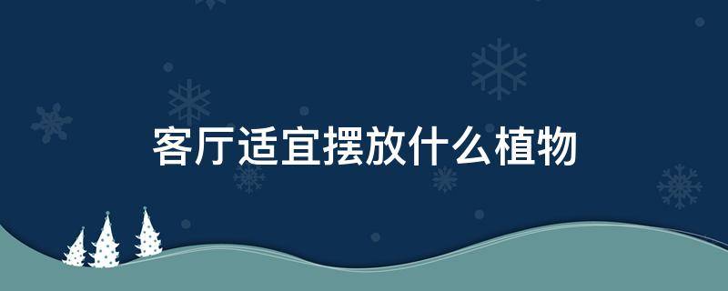 客厅适宜摆放什么植物 请问客厅适合摆放什么植物