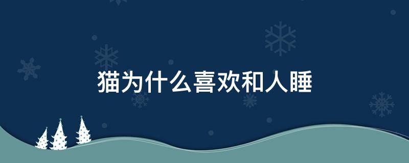 猫为什么喜欢和人睡 猫为什么喜欢和人睡觉