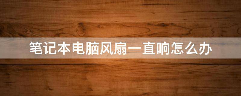 笔记本电脑风扇一直响怎么办 笔记本电脑风扇一直响怎么办开不了机