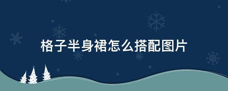 格子半身裙怎么搭配图片 格子半身裙怎么搭配秋冬外套