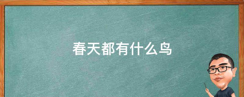 春天都有什么鸟 春天都有什么鸟出现