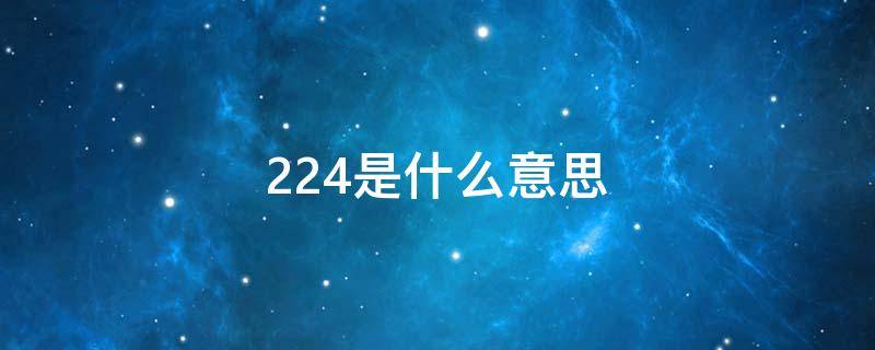 224是什么意思（数字224是什么意思）