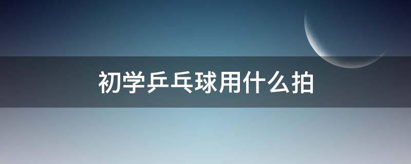 初学乒乓球用什么拍（初学乒乓球用什么拍(几星的）