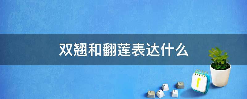 双翘和翻莲表达什么 双翘与翻莲的区别