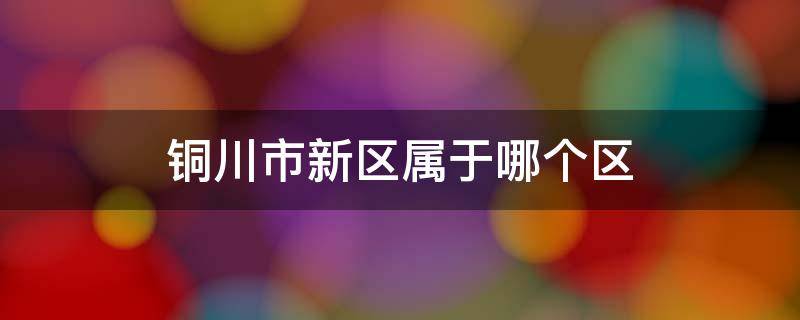 铜川市新区属于哪个区 陕西省铜川市新区属于哪个区