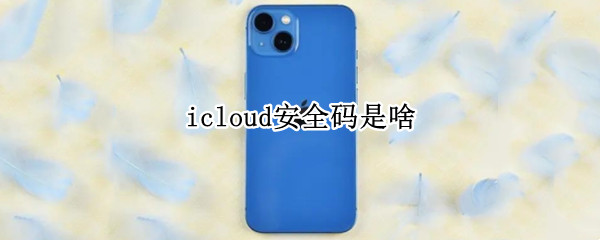 icloud安全码是啥 苹果icloud安全码是啥