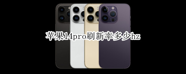 苹果14pro刷新率多少hz（苹果14pro刷新率多少赫兹）