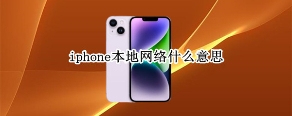 iphone本地网络什么意思 iphone本地网络什么意思在哪里