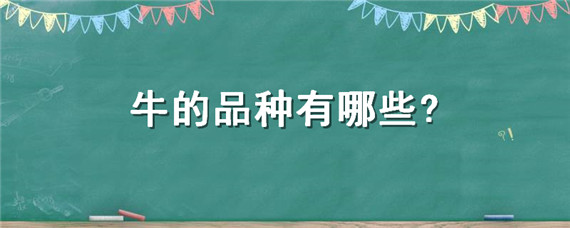 牛的品种有哪些？牛品种分类 牛的分类和品种