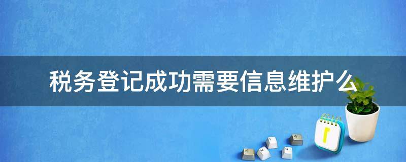 税务登记成功需要信息维护么（税务登记成功需要信息维护么嘛）