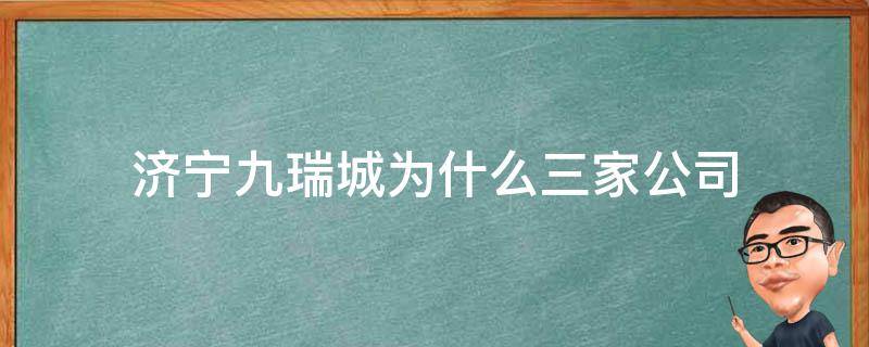 济宁九瑞城为什么三家公司 济宁九瑞城为什么三家公司不一样