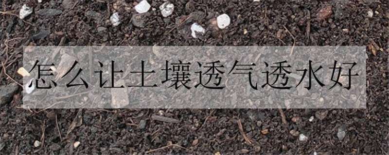 怎么让土壤透气透水好（怎么让土壤透气透水好一些）