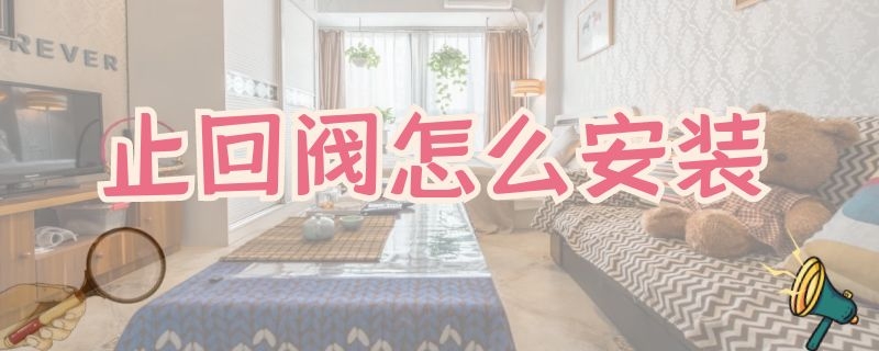 止回阀怎么安装 高档止回阀怎么安装