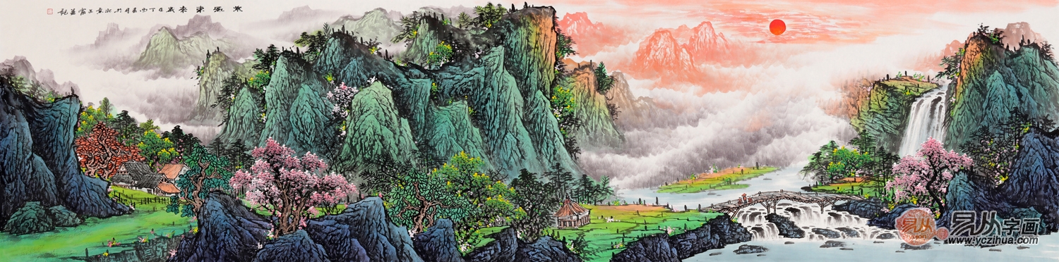 这4款客厅山水风景画 推荐几幅客厅山水画